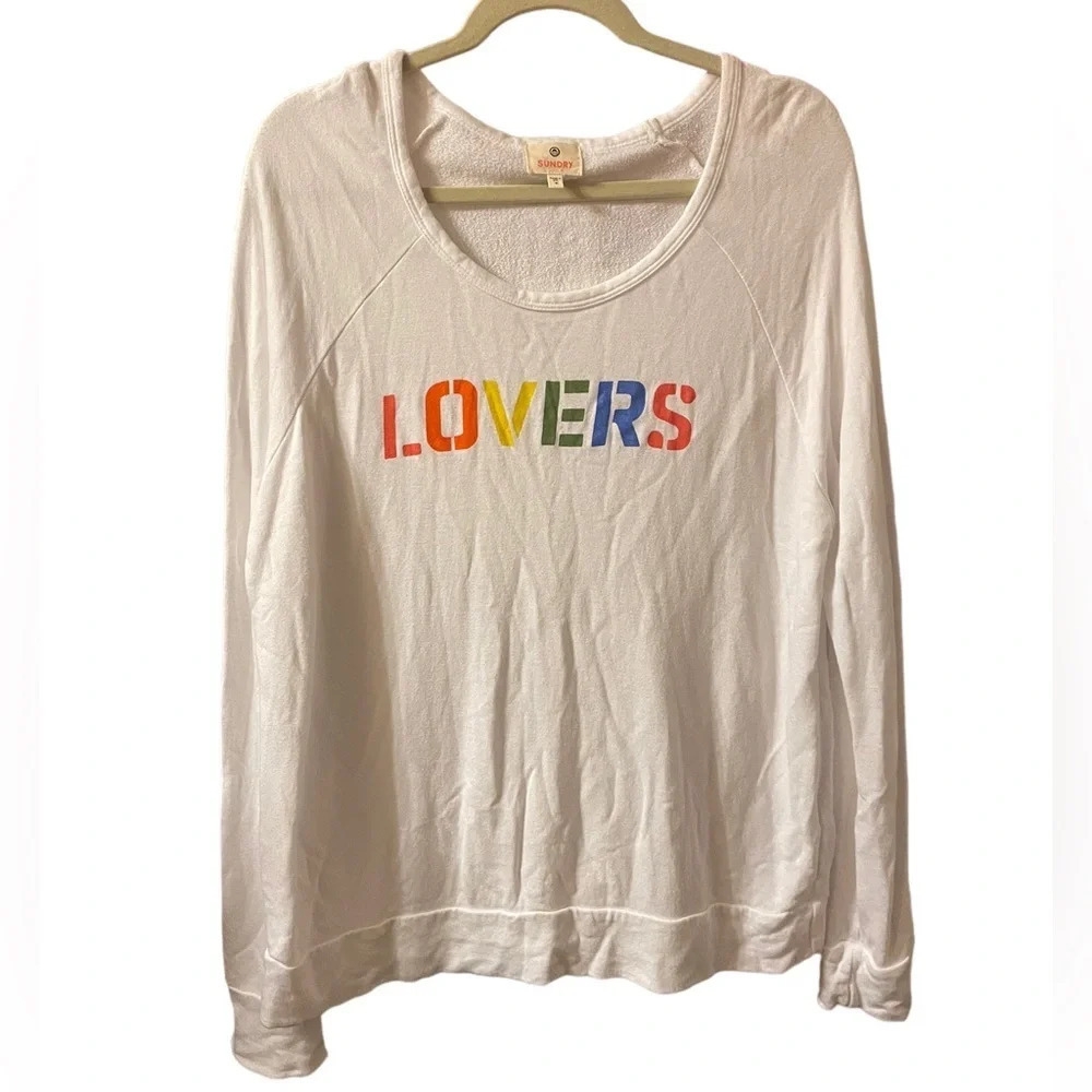 SUNDRY LOVERS RAINBOW PRIDE SWEATSHIRT